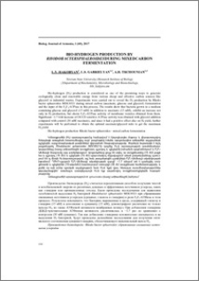 Bio-hydrogen production by rhodobactersphaeroides during mixedcarbon fermentation