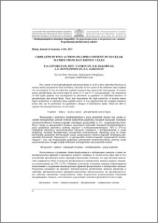 Cisplatin in vivo action on lipid content in nuclear matrix from rat kidney cells