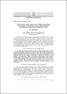 Simulation of BRCA1 & 2 case-control mutation screening as an approach to characterize intermediate-risk susceptibility genes