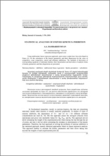 Statistical analyses of enzyme kinetics: inhibition