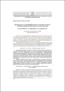 Histological and morphological changes of rats’ thymus under the influence of Aflatoxin B1