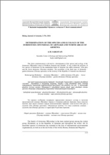 Determination of the species and ecology of the dormouses (Myoxidae) of Artsakh and North areas of Armenia