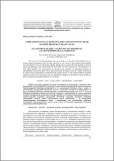 Cisplatin in vivo action on lipid content in nuclear matrix from rat brain cells