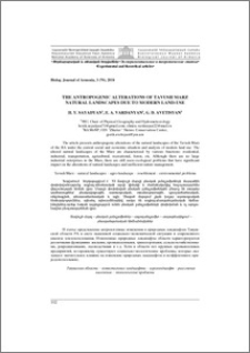 The antropogenic alterations of Tavush region natural landscapes under the light of modern land-use