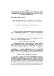 Cisplatin and estradiol separate and joint in vivo action on rat liver nuclear phospholipids content