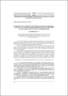 H2 production and role of hydrogenases in Escherichia coli batch cultures during fermentation of mixture of glycerol and acetate at different pHs