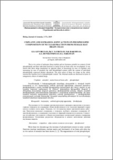 Cisplatin and estradiol joint action on phospholipid composition of nuclear fraction from female rat brain cells