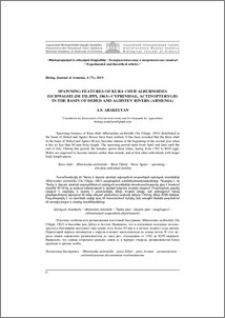 Spawning features of Kura chub Alburnoides eichwaldii (De Filippi, 1863) (Cyprinidae, Actinopterygii) in the basin of Debed and Aghstev rivers (Armenia)