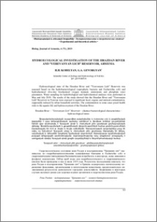 Hydroecological investigation of the Hrazdan River and “Yerevanyan Lich” Reservoir, Armenia