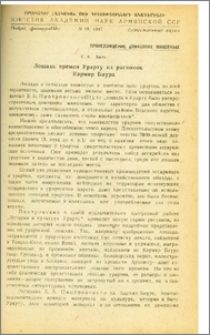 Лошадь времен Урарту из раскопок Кармир-Блура