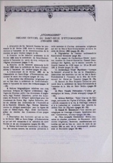 „Etchmiadzine” organe officiel du Saint-Siège d′Etchmiadzine (Février 1982)