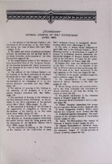 "Etchmiadzin" official journal of Holy Etchmiadzin (April 1983)