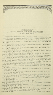 "Etchmiadzin" official monthly of Holy Etchmiadzin (June-July 1992)