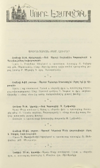 Եկեղեցական բեմ. լուրեր