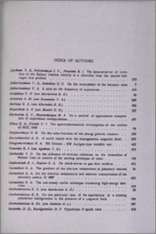 Index of authors