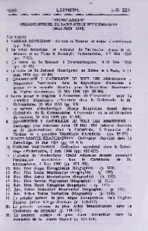 "Etchmiadzine" organe officiel du Saint-Siège d'Etchmiadzine (Mai-Juin 1996)