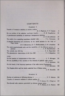Contents of the journal "Astrophysics" 1966