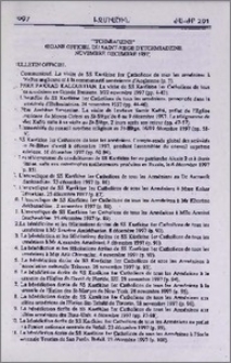 "Etchmiadzine" organe officiel du Saint-Siège d'Etchmiadzine (Novembre-Décembre 1997)