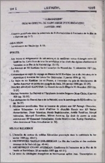 "Etchmiadzine" organe officiel du Saint-Siège d'Etchmiadzine (Janvier 1998)