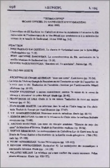 "Etchmiadzine" organe officiel du Saint-Siège d'Etchmiadzine (Mai 1998)
