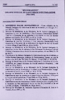 "Etchmiadzine" organe officiel du Saint-Siège d'Etchmiadzine (Mai 2000)