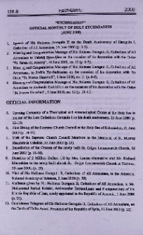 "Etchmiadzin" official monthly of Holy Etchmiadzin (June 2000)