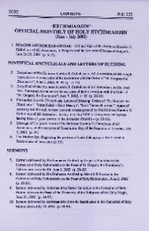 "Etchmiadzin" official monthly of Holy Etchmiadzin (June - July 2002)