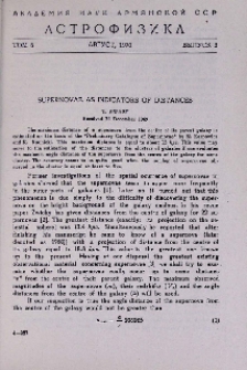 Supernovae as indicators of distances