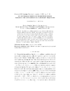 On hyperbolic decay of prediction error variance for deterministic stationary sequences