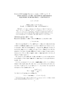 Some results on the Painlevé III difference equations with constant coefficients