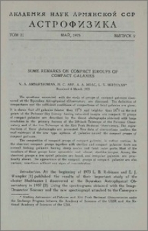 Some remarks on compact groups of compact galaxies