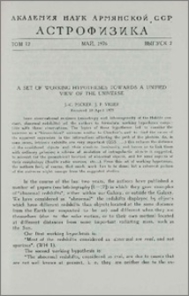 A set of working hypotheses towards a unified view of the Universe