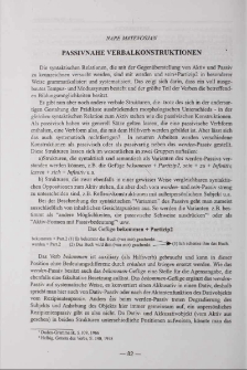 Passivnahe Verbalkonstuktionen