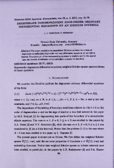 Degenerate nonselfadjoint high-order ordinary differential equations on an infinite interval
