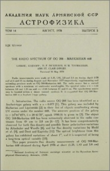 The radio spectrum of OQ 208 - Markarian 668