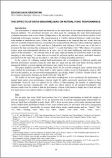 The Effects of Data-Snooping Bias on Mutual Fund Performance