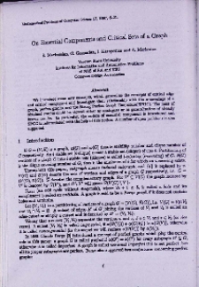 On essential components and critical sets of a graph