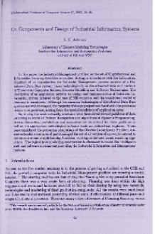 On components and design of industrial information systems