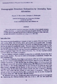 Demographic structure estimation by mortality rate alteration