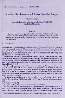 On the construction of cluster systolic arrays
