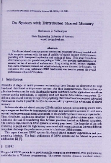 On system with distributed shared memory