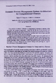 Dynamic process management system architecture for computational clusters