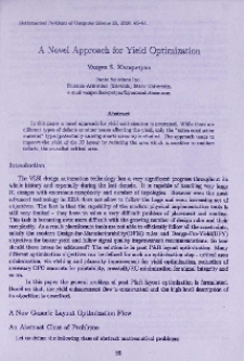 A novel approach for yield optimization