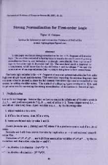 Strong normalization for first-order logic