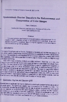 Quaternionic Fourier transform for enhancement and compression of color images