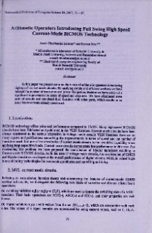 Arithmetic operators introducing full swing high speed current-mode BiCMOS technology