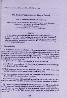 On some proporties of Frege proofs
