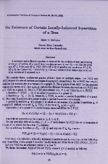 On existence of certain locally-balanced 2-partition of tree