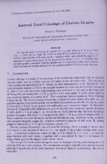 Interval total colorings of certain graphs