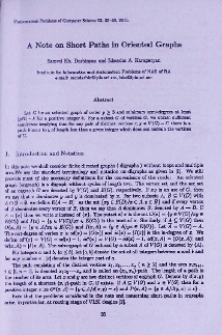 A note on short paths in oriented graphs